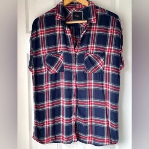 Rails Britt, Plaid Cap Cuffed Sleeve, M